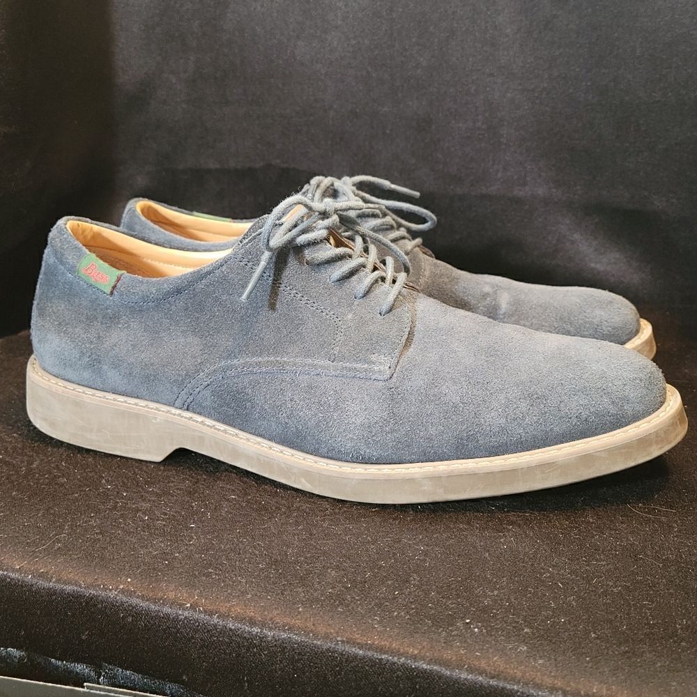 Bass blue suede dress shoe mens 10